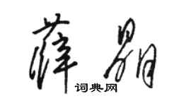 骆恒光薛晶草书个性签名怎么写