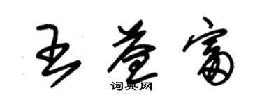 朱锡荣王益富草书个性签名怎么写