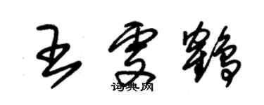 朱锡荣王雯鹤草书个性签名怎么写