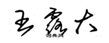 朱锡荣王露大草书个性签名怎么写