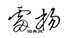 骆恒光雷杨草书个性签名怎么写