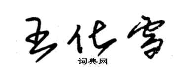 朱锡荣王化雪草书个性签名怎么写