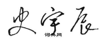 骆恒光史宇辰草书个性签名怎么写