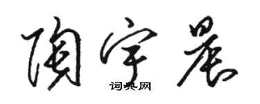 骆恒光陶宇晨草书个性签名怎么写