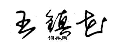 朱锡荣王镇花草书个性签名怎么写