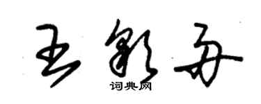 朱锡荣王彩舟草书个性签名怎么写