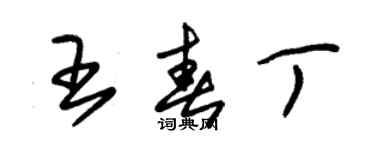 朱锡荣王春丁草书个性签名怎么写