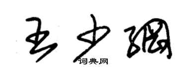 朱锡荣王少纲草书个性签名怎么写