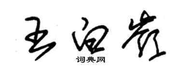 朱锡荣王白岭草书个性签名怎么写