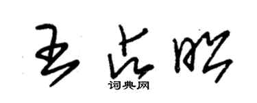 朱锡荣王占昭草书个性签名怎么写