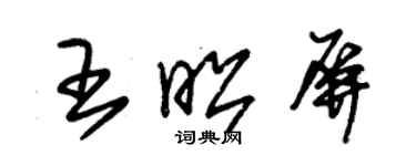 朱锡荣王昭屏草书个性签名怎么写
