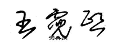 朱锡荣王霓熙草书个性签名怎么写