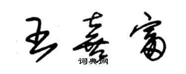 朱锡荣王喜富草书个性签名怎么写