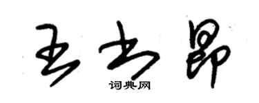 朱锡荣王书昂草书个性签名怎么写