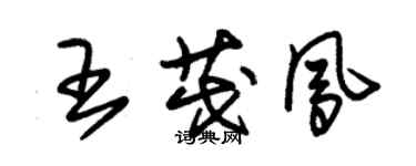 朱锡荣王茂凤草书个性签名怎么写