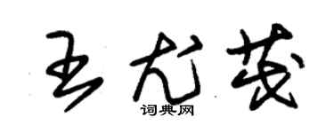 朱锡荣王尤茂草书个性签名怎么写