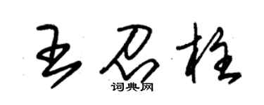 朱锡荣王召柱草书个性签名怎么写