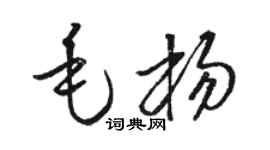 骆恒光毛杨草书个性签名怎么写