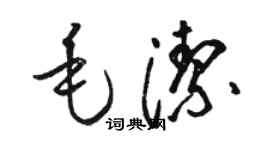骆恒光毛洁草书个性签名怎么写