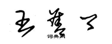 朱锡荣王善卿草书个性签名怎么写