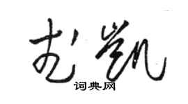 骆恒光武凯草书个性签名怎么写