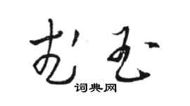 骆恒光武玉草书个性签名怎么写