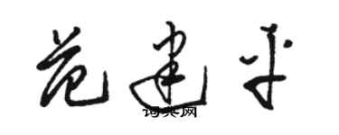 骆恒光范建平草书个性签名怎么写