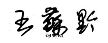 朱锡荣王苏黔草书个性签名怎么写