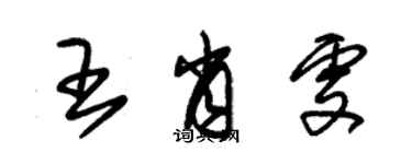 朱锡荣王肖雯草书个性签名怎么写