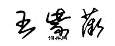 朱锡荣王紫薇草书个性签名怎么写