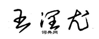 朱锡荣王润尤草书个性签名怎么写