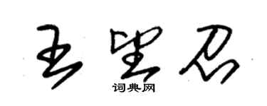 朱锡荣王望召草书个性签名怎么写