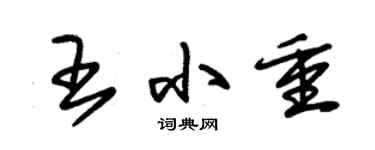 朱锡荣王小重草书个性签名怎么写