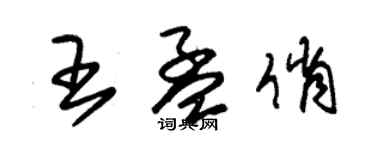 朱锡荣王孟俏草书个性签名怎么写