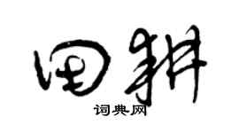 曾庆福田耕草书个性签名怎么写