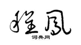 曾庆福程凤草书个性签名怎么写
