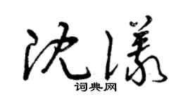 曾庆福沈仪草书个性签名怎么写