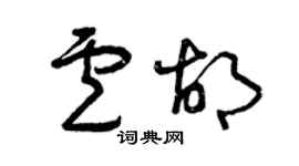 曾庆福卢胡草书个性签名怎么写