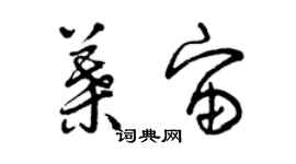 曾庆福叶宙草书个性签名怎么写