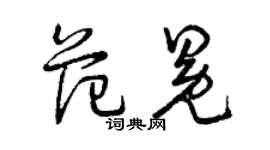 曾庆福范冕草书个性签名怎么写