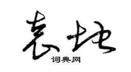 曾庆福袁地草书个性签名怎么写