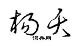 曾庆福杨夭草书个性签名怎么写