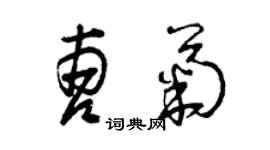 曾庆福曹菊草书个性签名怎么写