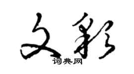 曾庆福文彩草书个性签名怎么写