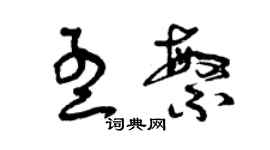 曾庆福孟繁草书个性签名怎么写