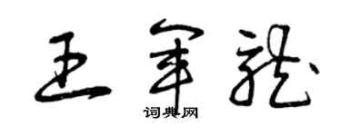 曾庆福王军龙草书个性签名怎么写