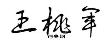 曾庆福王桃军草书个性签名怎么写