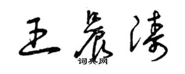 曾庆福王晨涛草书个性签名怎么写