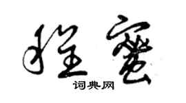 曾庆福程蜜草书个性签名怎么写