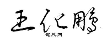 曾庆福王化鹏草书个性签名怎么写